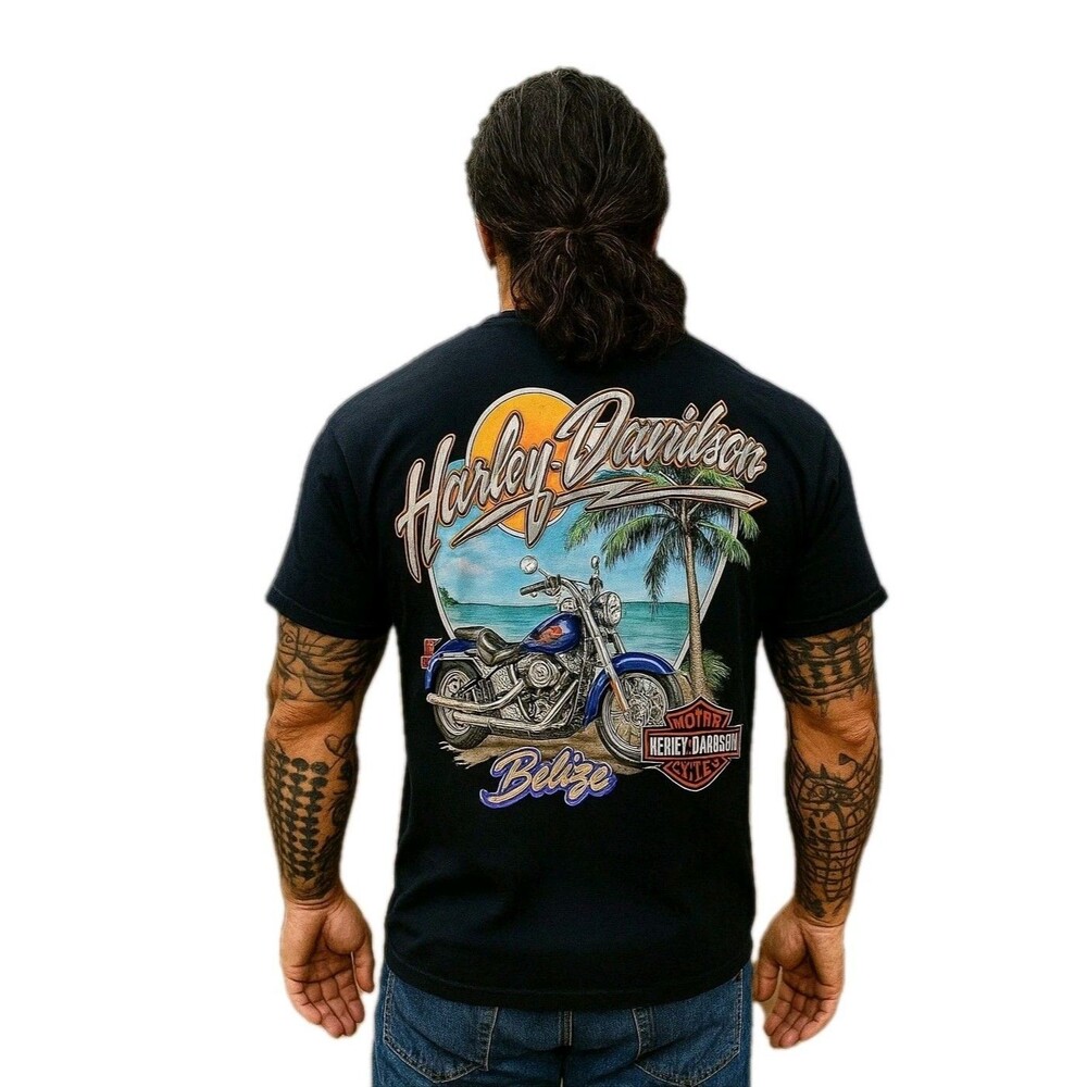 Harley Davidson TShirt Large Black  Belize 2017